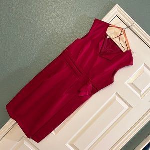 Beautiful knee length magenta dress.